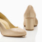 Perfect Round Toe Pump 70 in Light Gold Linen