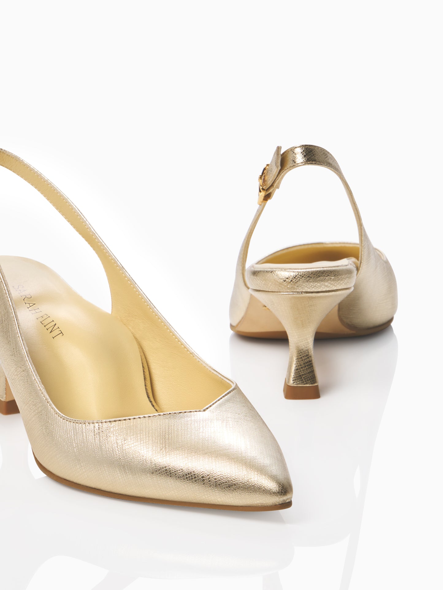 Perfect Kitten Sling 50 in Gold Saffiano