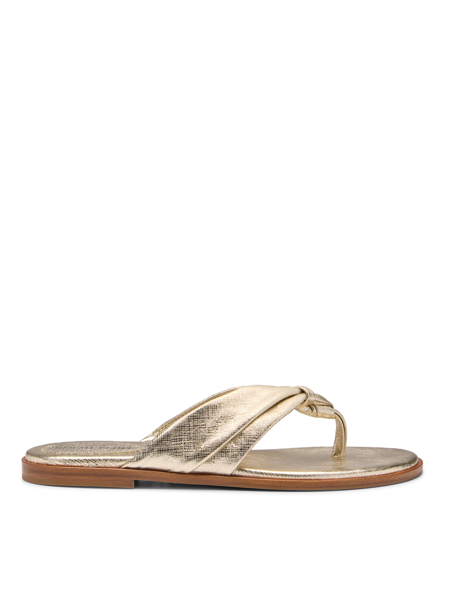 Maeve Sandal in Gold Textured Saffiano