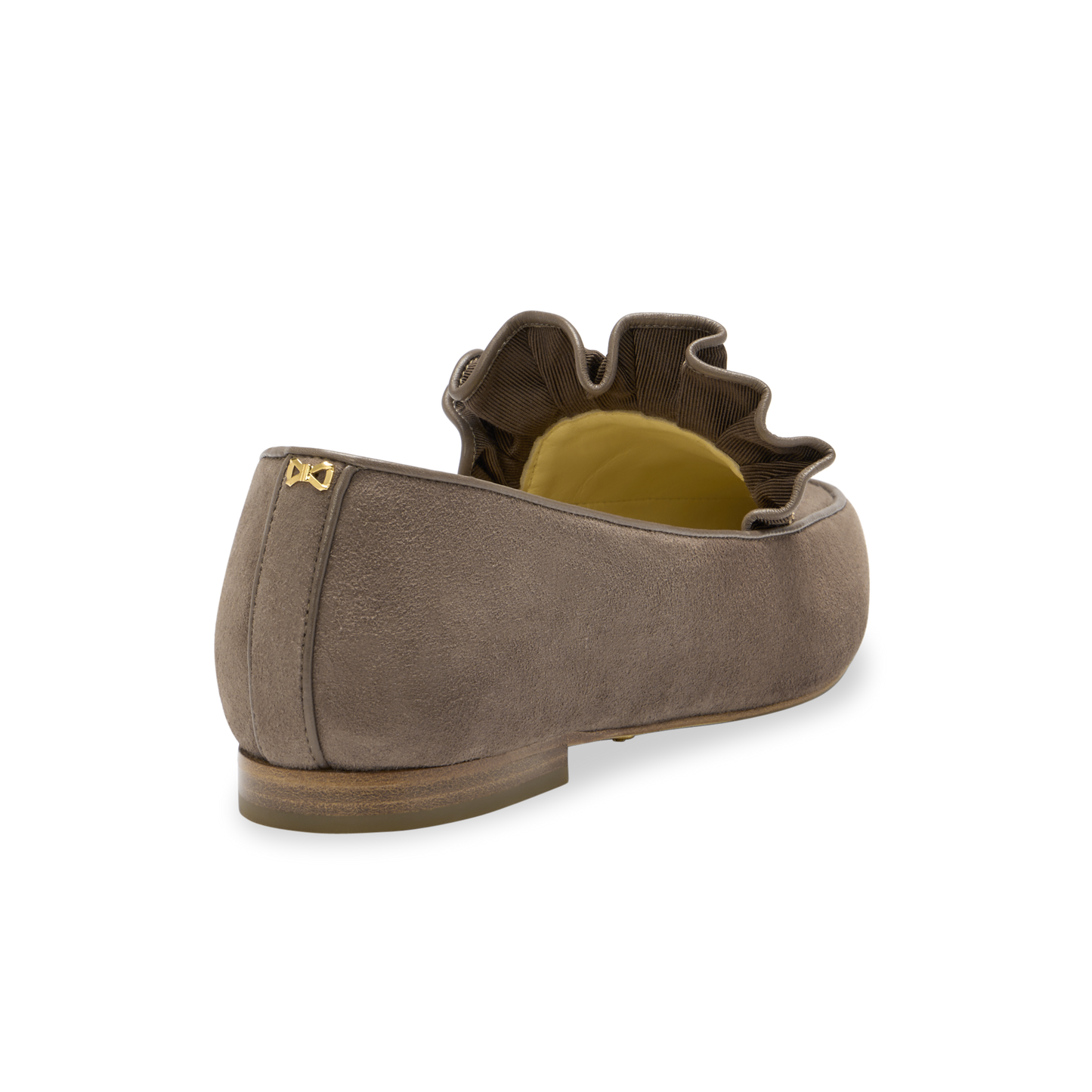 Gudel in Mocha Suede and Gold Chain