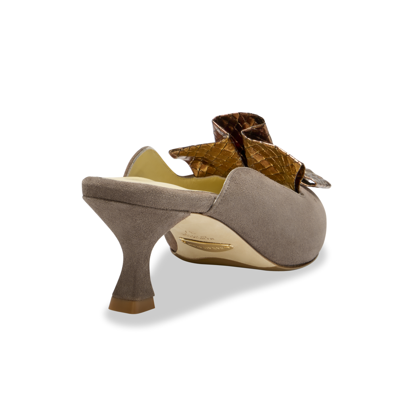 Perfect Abigail Kitten Mule 50 in Mocha Suede