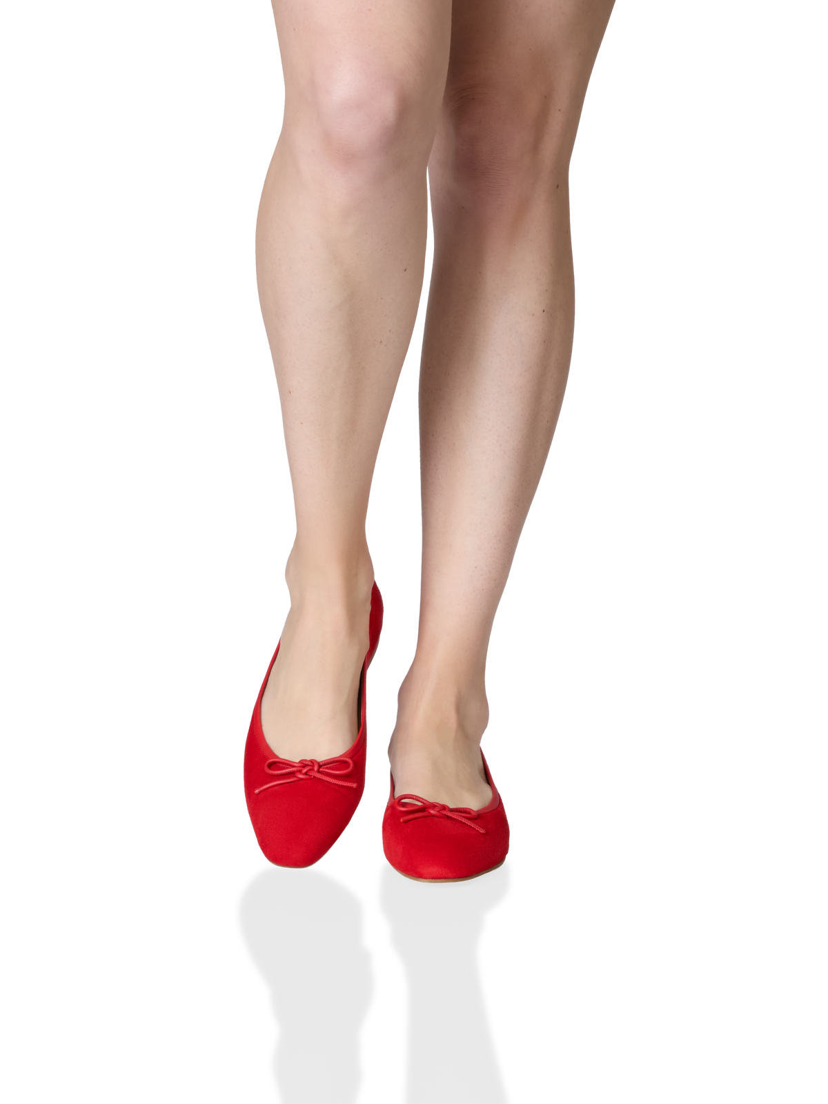 Perfect Ballet Flat in Lipstick Red Suede