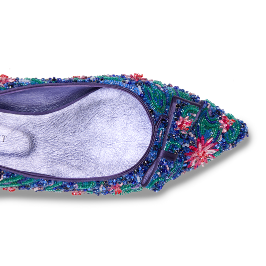 Water Lily Natalie in Water Lilies Embellished Silk