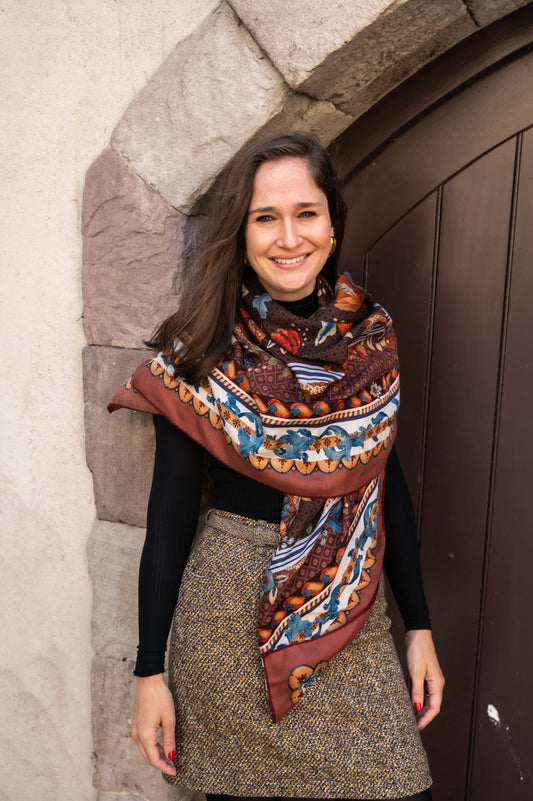 The Dashwood Floral Scarf 140
