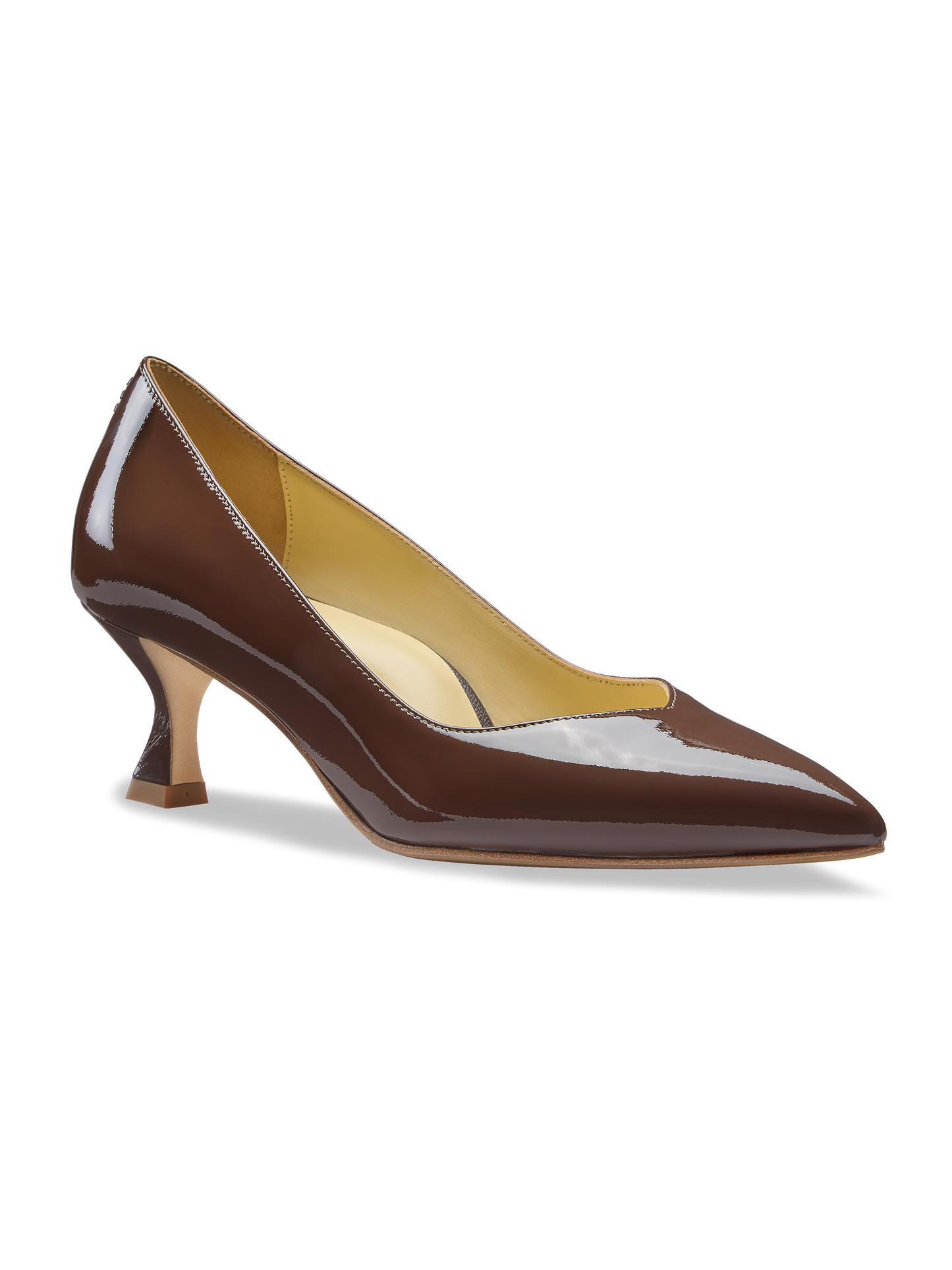 Perfect Kitten Pump 50 in Deep Mocha Patent