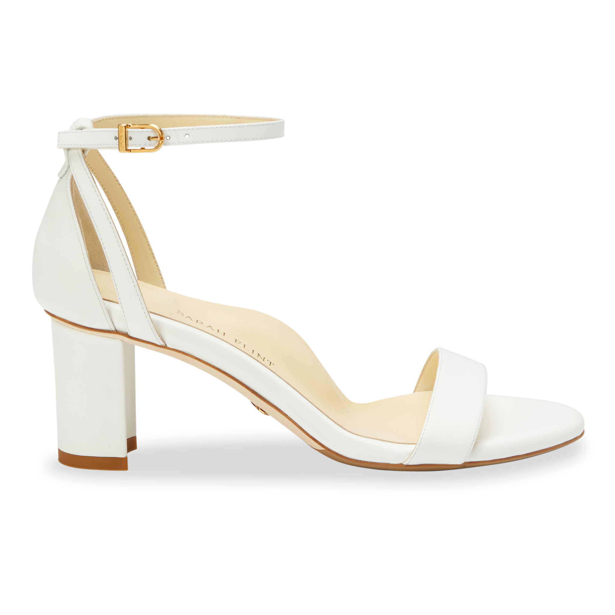 Perfect Block Sandal 60 | White Calf | Sarah Flint Perfect Block Sandal 60 | White Calf | Sarah Flint