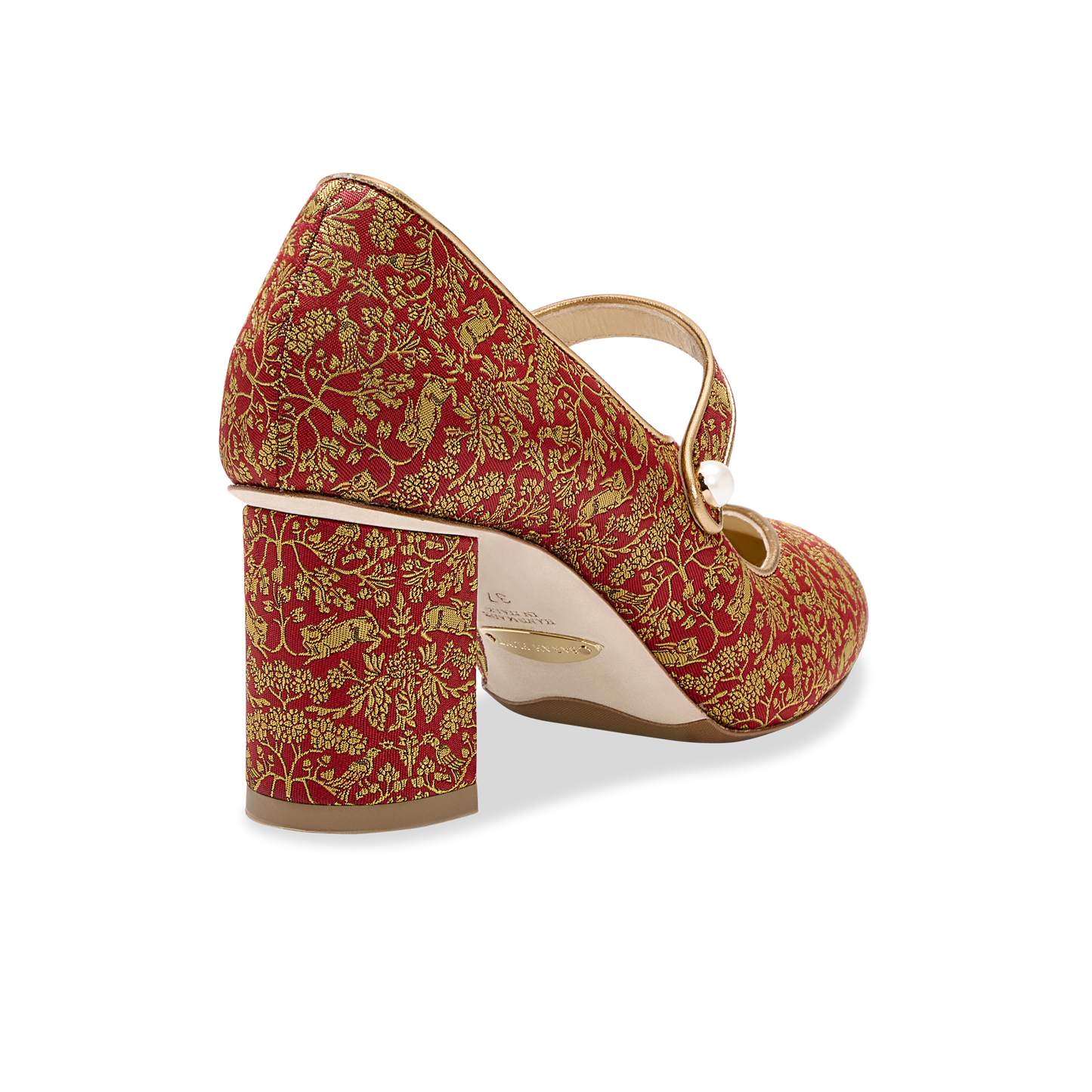 Perfect Mary Jane Pump 70 in Bright Red Rabbit Jacquard