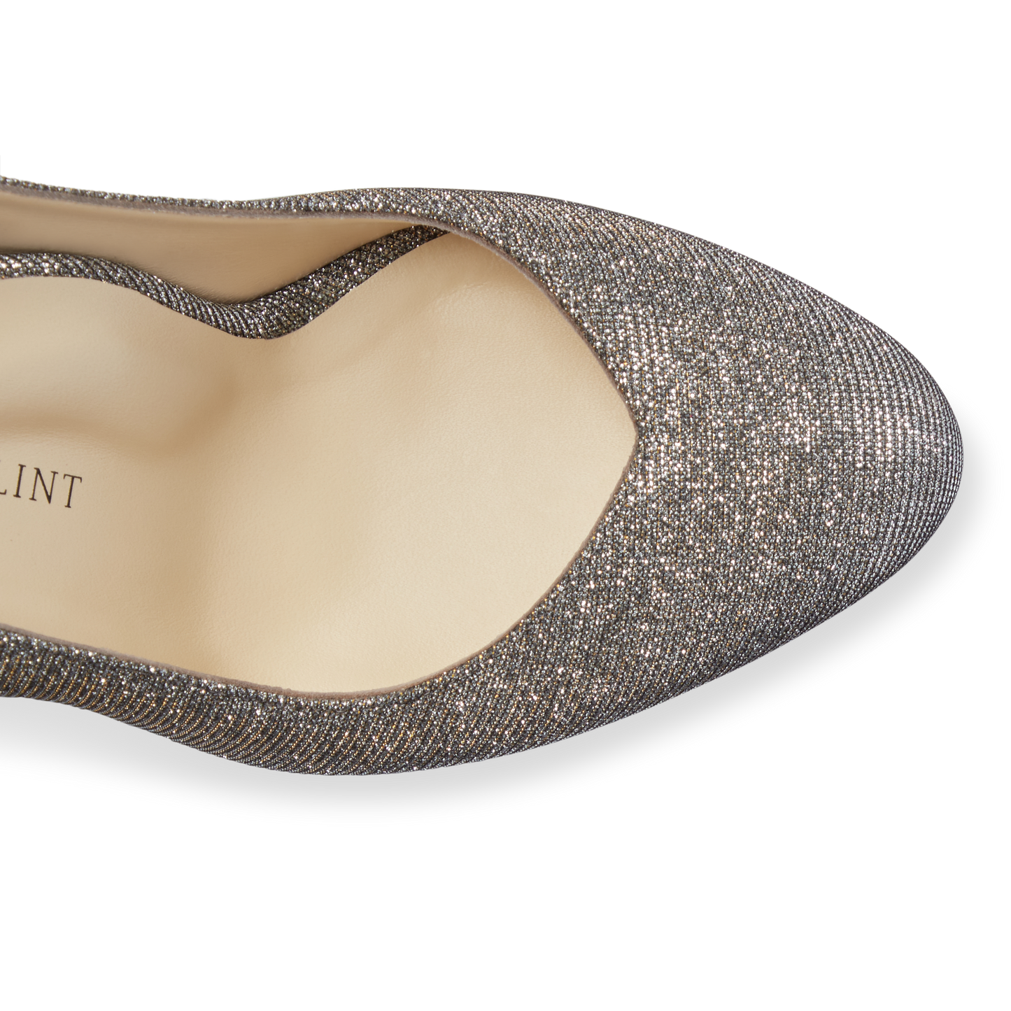 Perfect Round Toe Pump 70 in Gunmetal Lame