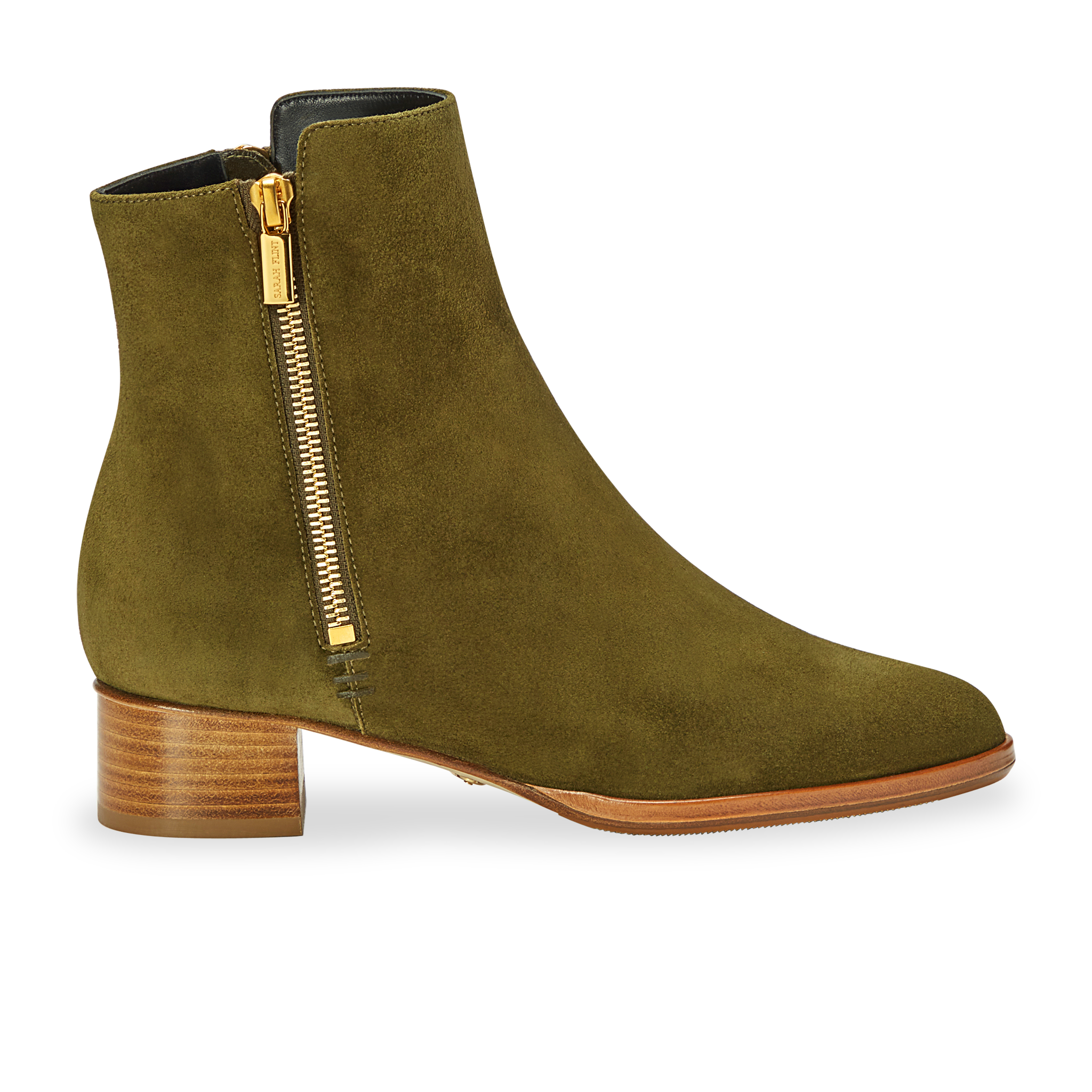 Perfect Zip Bootie 30 | Olive Crosta | Sarah Flint