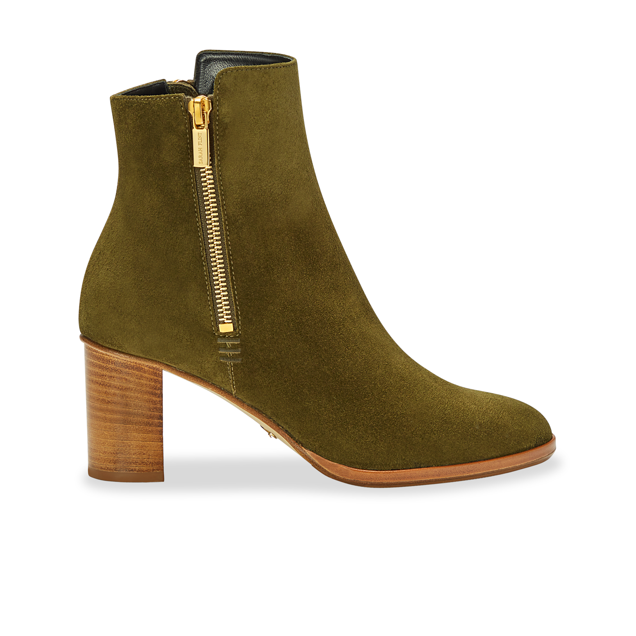 ソフィア Perfect Zip Bootie 70 | Olive Crosta | Sarah Flint