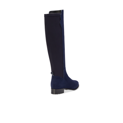 Perfect Stretch Boot in Water-Resistant Navy Suede