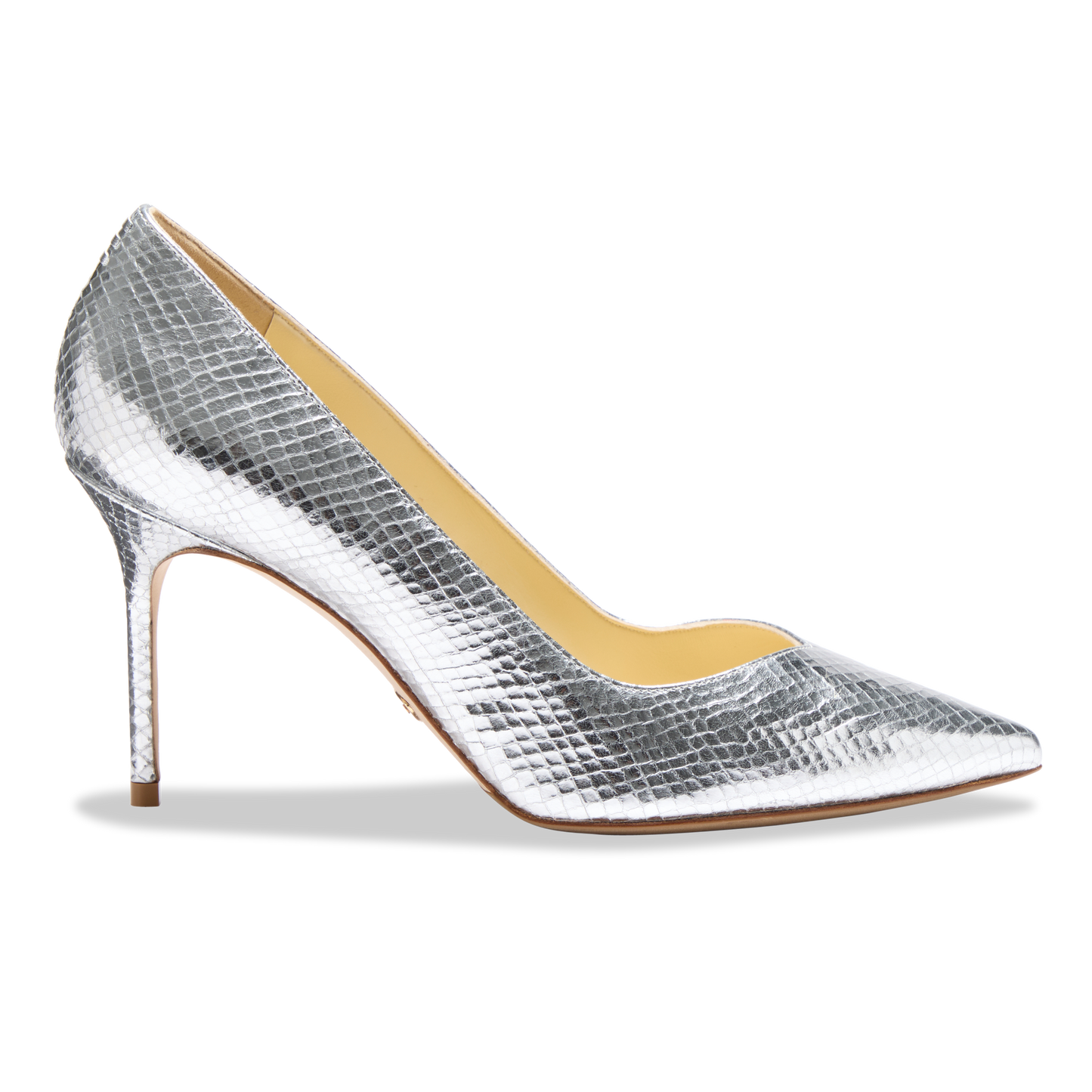 Perfect Pump 85 in Silver Embossed Snake
