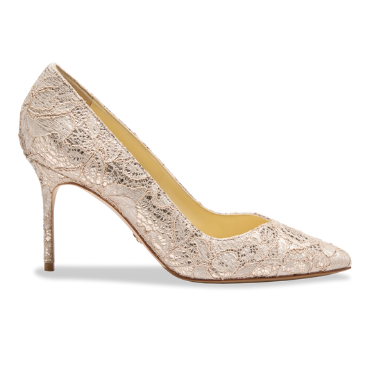 Perfect Pump 85 in Gold Lace
