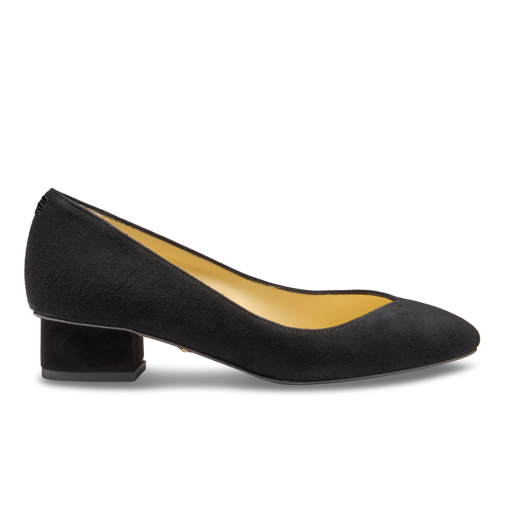 womens black suede dress shoes Zofia Black Suede Penny Loafers