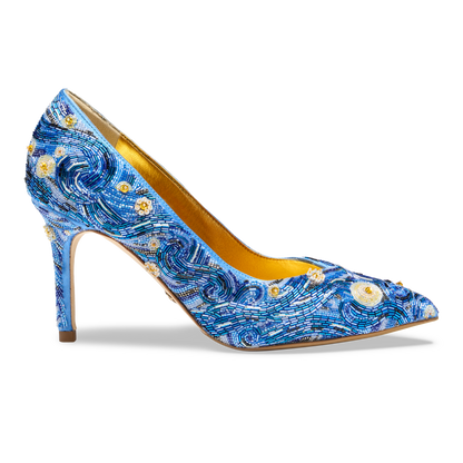 Perfect Pump 85 in Starry Night Beaded Satin
