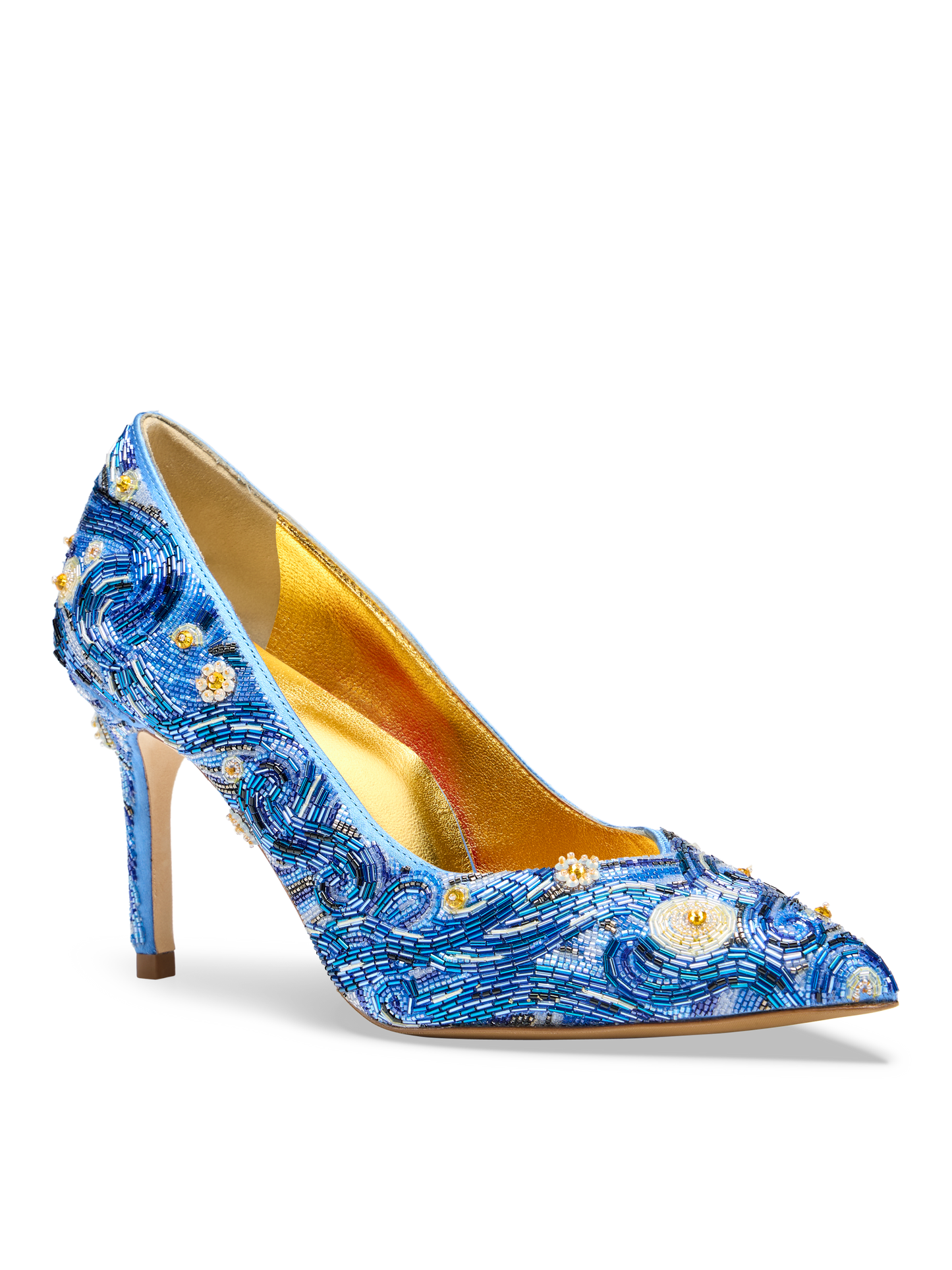 Perfect Pump 85 in Starry Night Beaded Satin