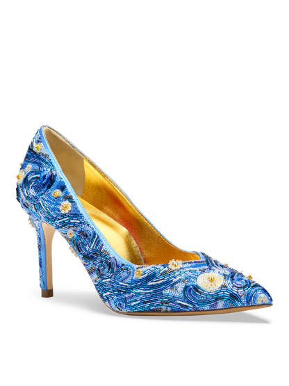 Perfect Pump 85 in Starry Night Beaded Satin