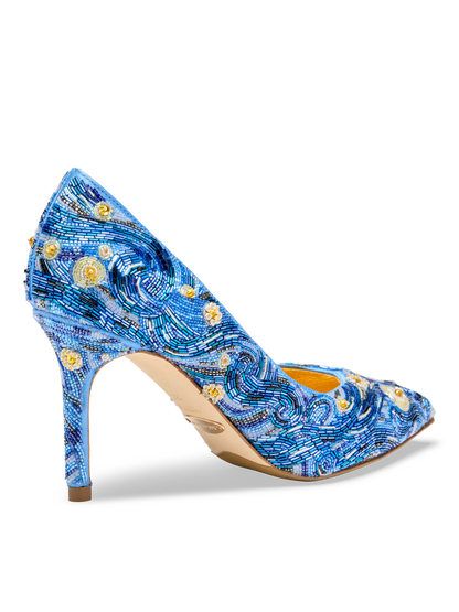 Perfect Pump 85 in Starry Night Beaded Satin
