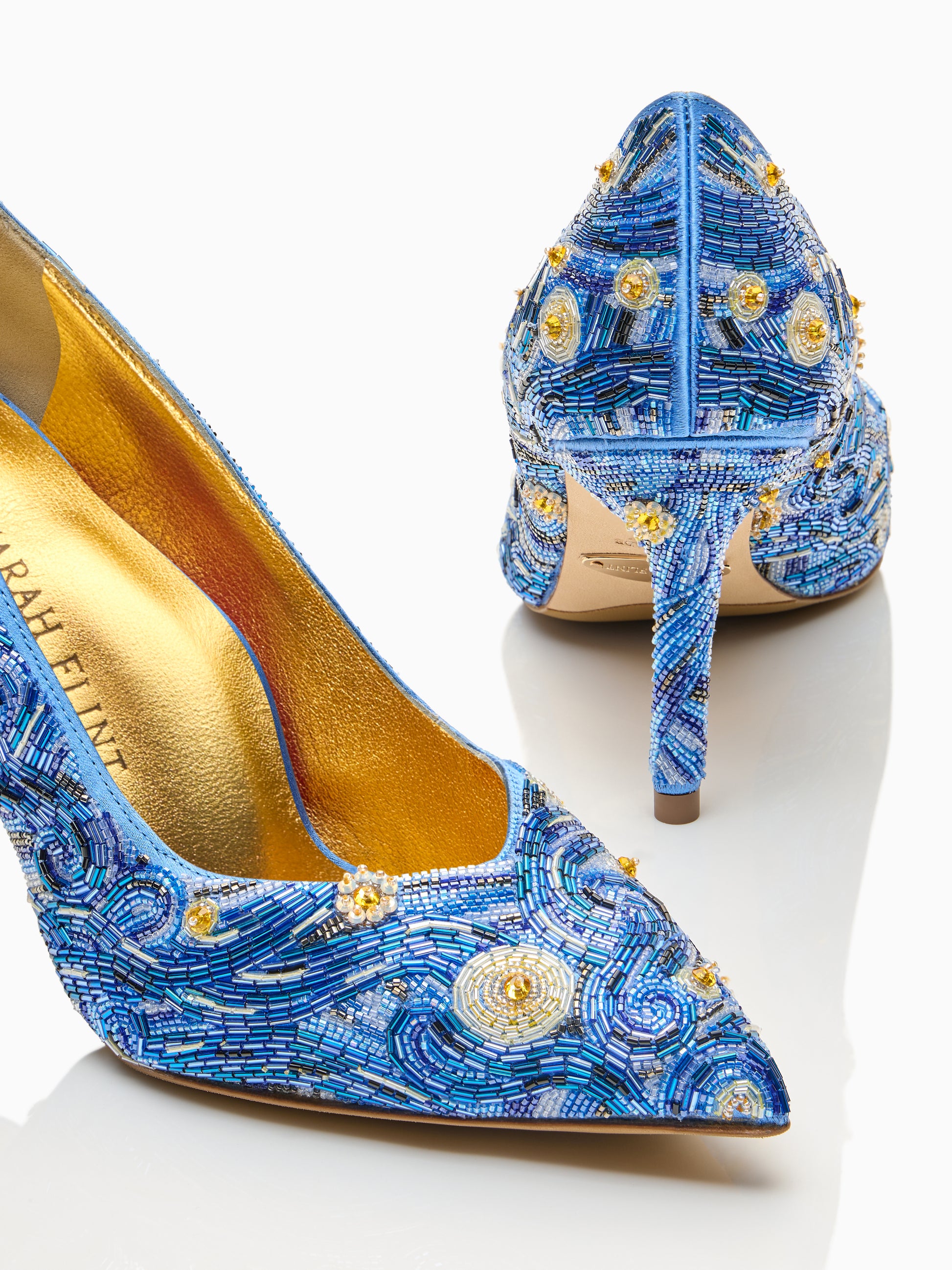 Perfect Pump 85 in Starry Night Beaded Satin