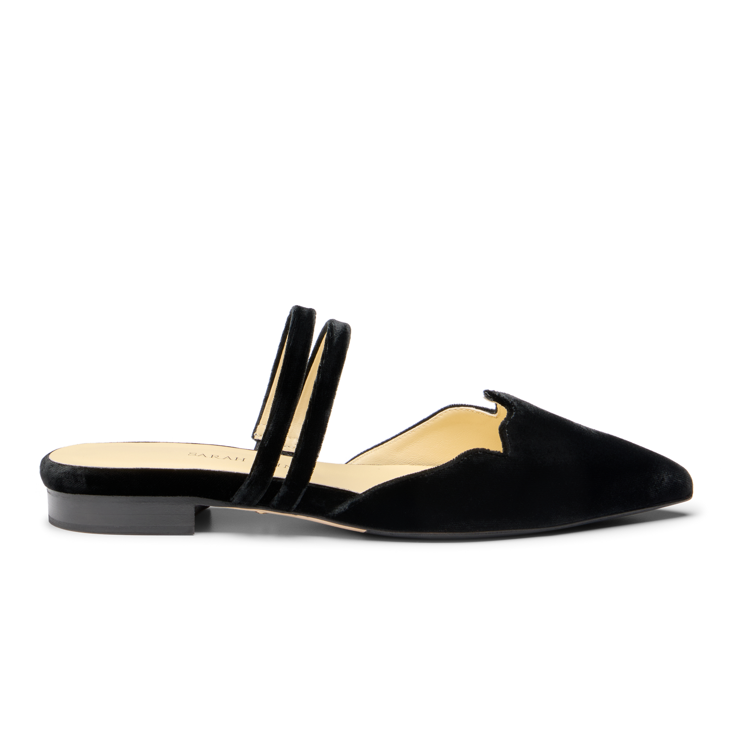 Krystle Slide in Black Velvet