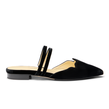 Krystle Slide in Black Velvet