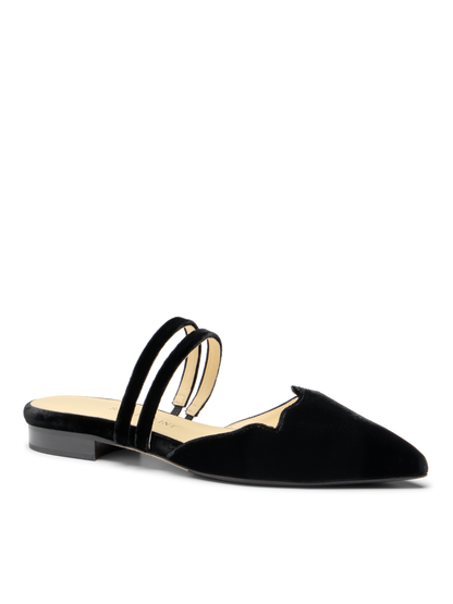 Krystle Slide in Black Velvet