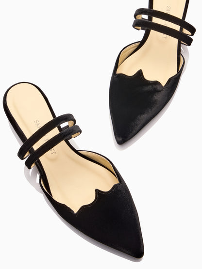 Krystle Slide in Black Velvet
