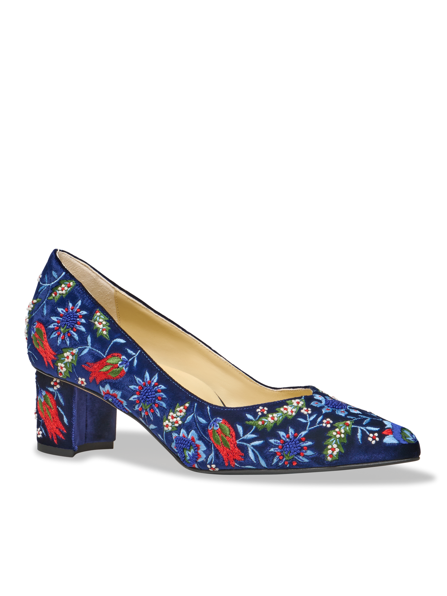 Perfect Emma in Sapphire Floral Velvet Embroidery