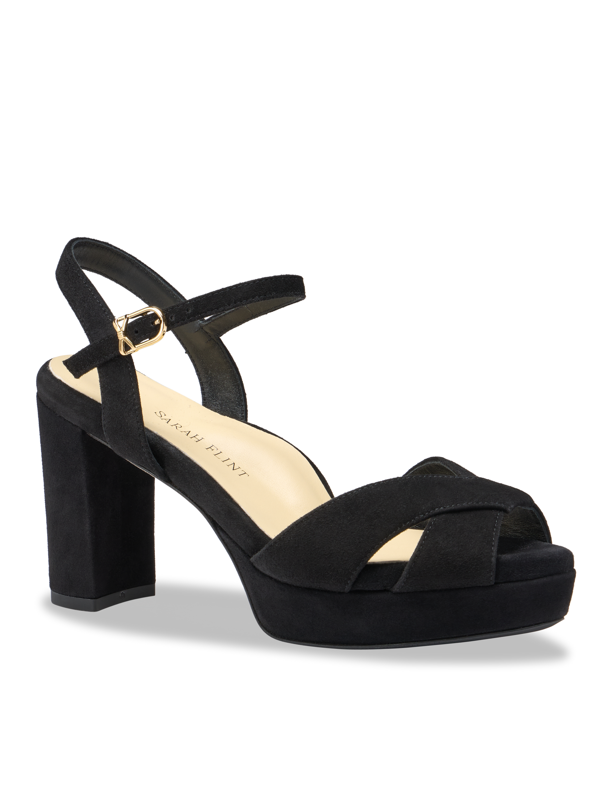 Perfect Crossover Platform 80 in Black Suede