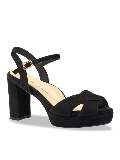 Perfect Crossover Platform 80 in Black Suede