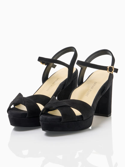 Perfect Crossover Platform 80 in Black Suede