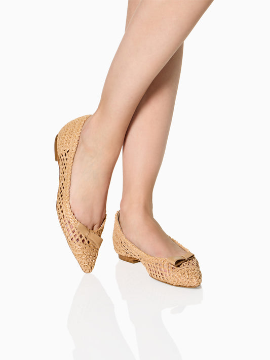 Natalie in Almond Raffia