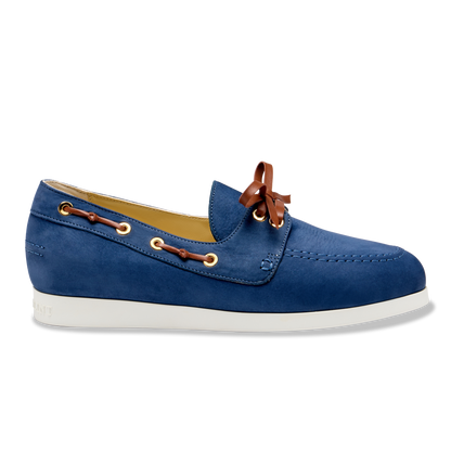 Boat Shoe in Dusty Blue Nubuck