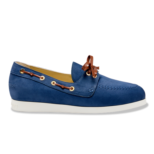 Boat Shoe in Dusty Blue Nubuck