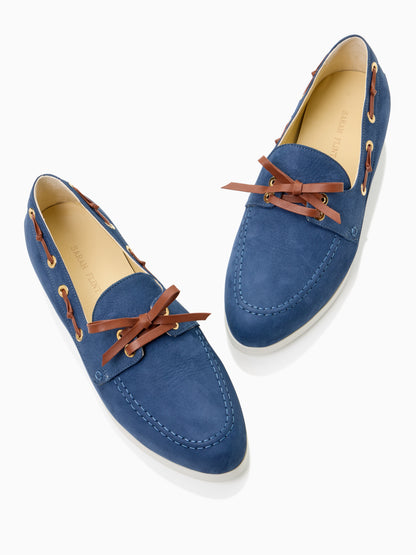 Boat Shoe in Dusty Blue Nubuck
