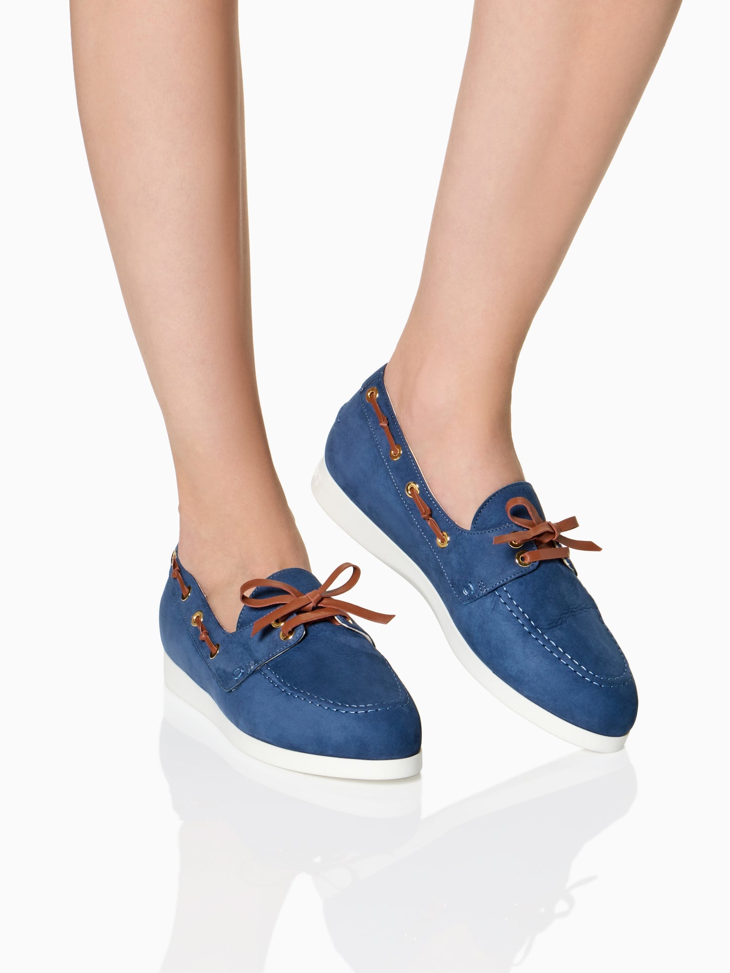 Boat Shoe in Dusty Blue Nubuck