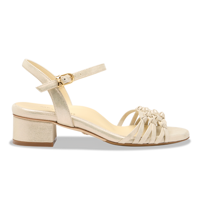 Perfect Erika 30 in Gold Shimmer Suede