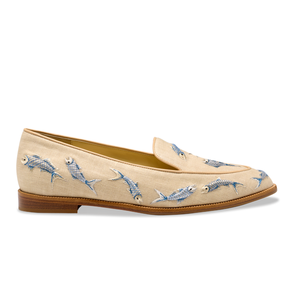 Judy Loafer in Bluefish Linen