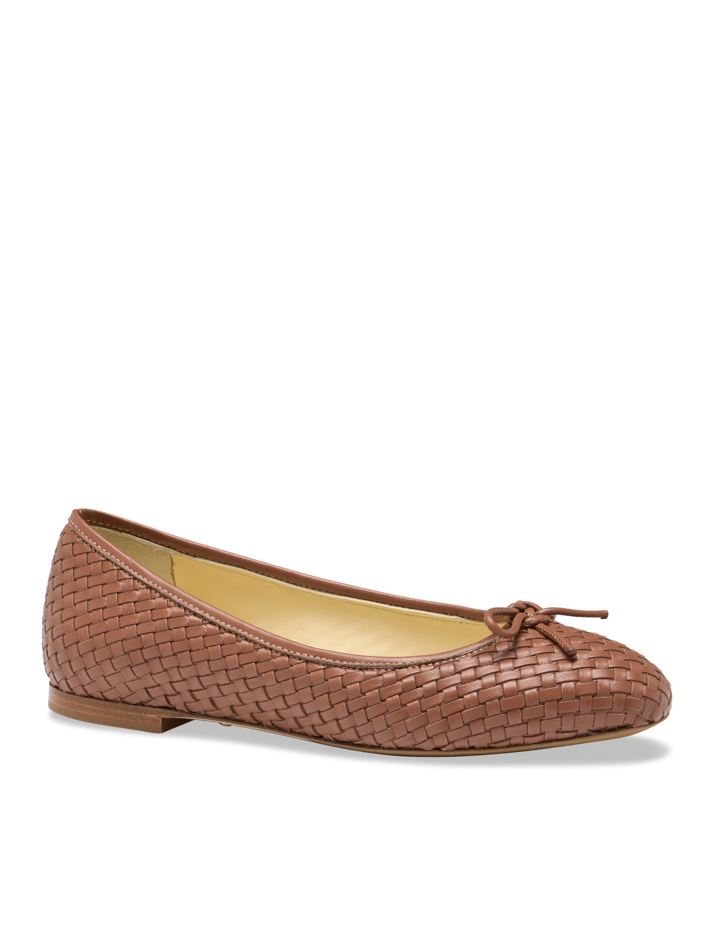 Perfect Ballet Flat in Saddle Woven Calf