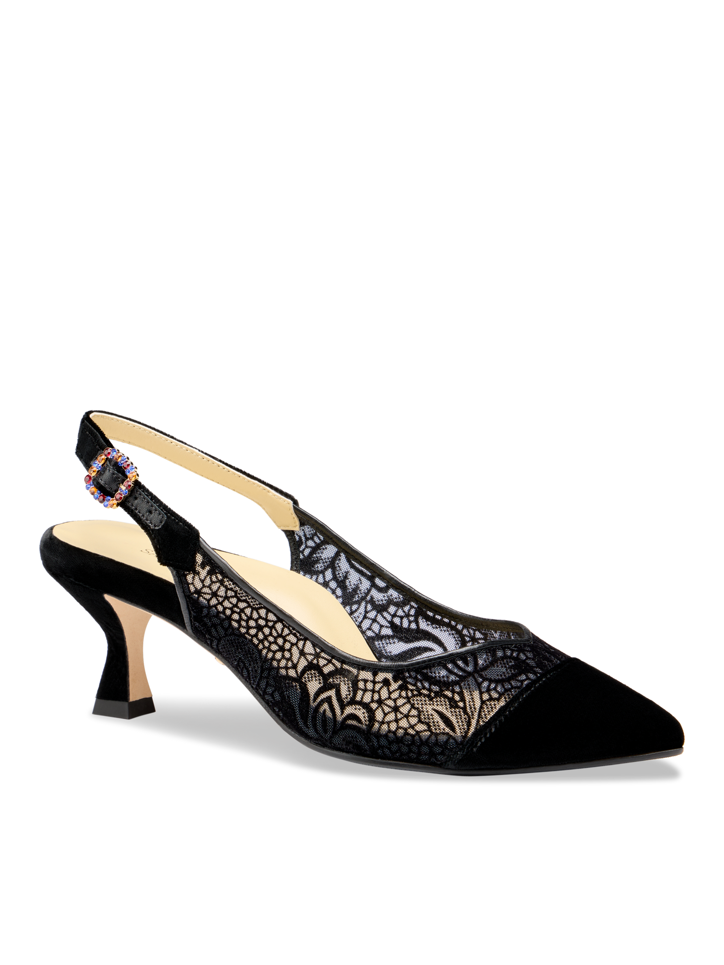 Perfect Kitten Sling 50 in Black Lace Velvet