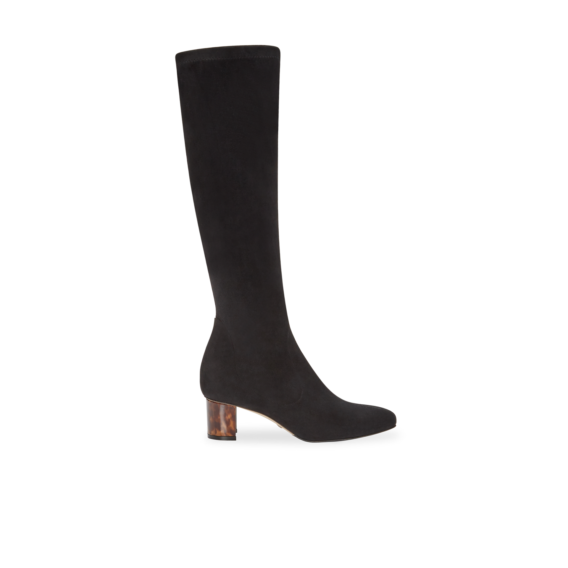 Alexandra 50 | Black Stretch Suede | Sarah Flint