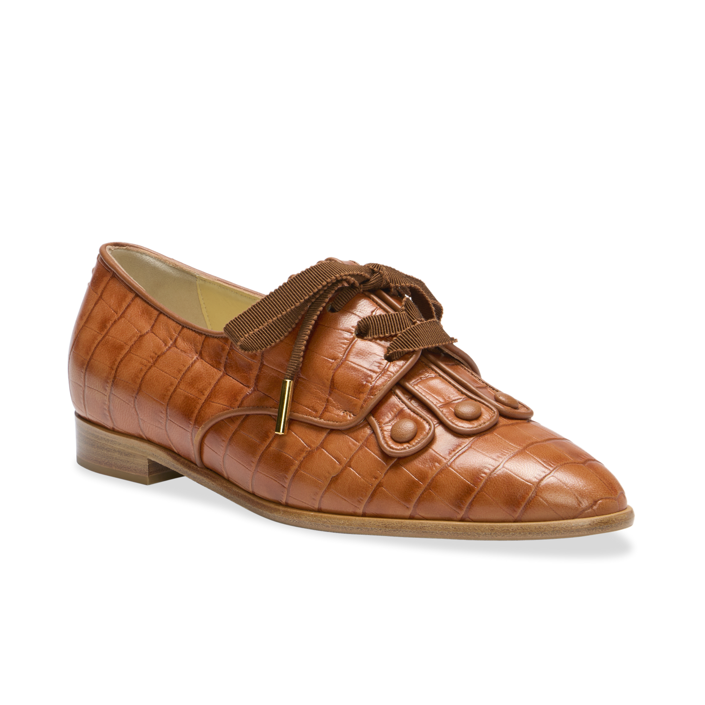 Michelle Derby in Cognac Embossed Leather