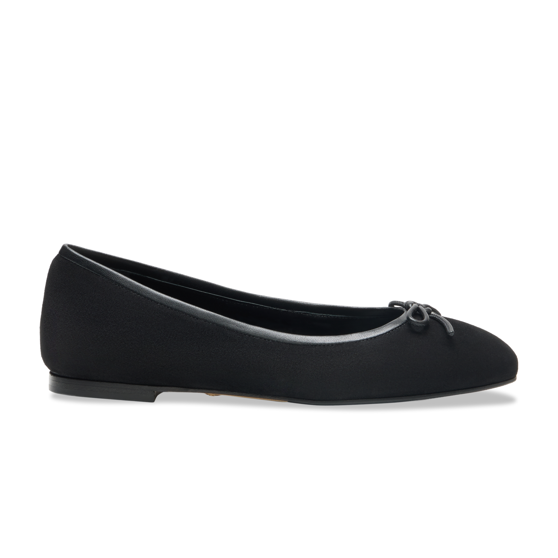 Perfect Ballet Flat in Black Suede