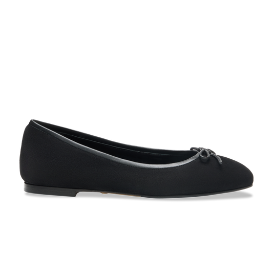 Perfect Ballet Flat in Black Suede