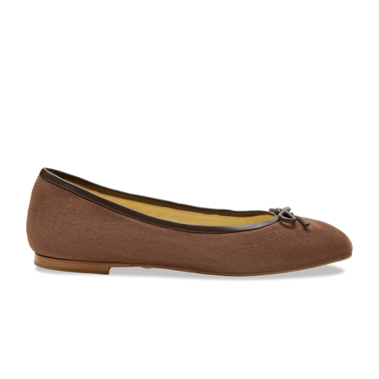 Perfect Ballet Flat in Espresso Suede