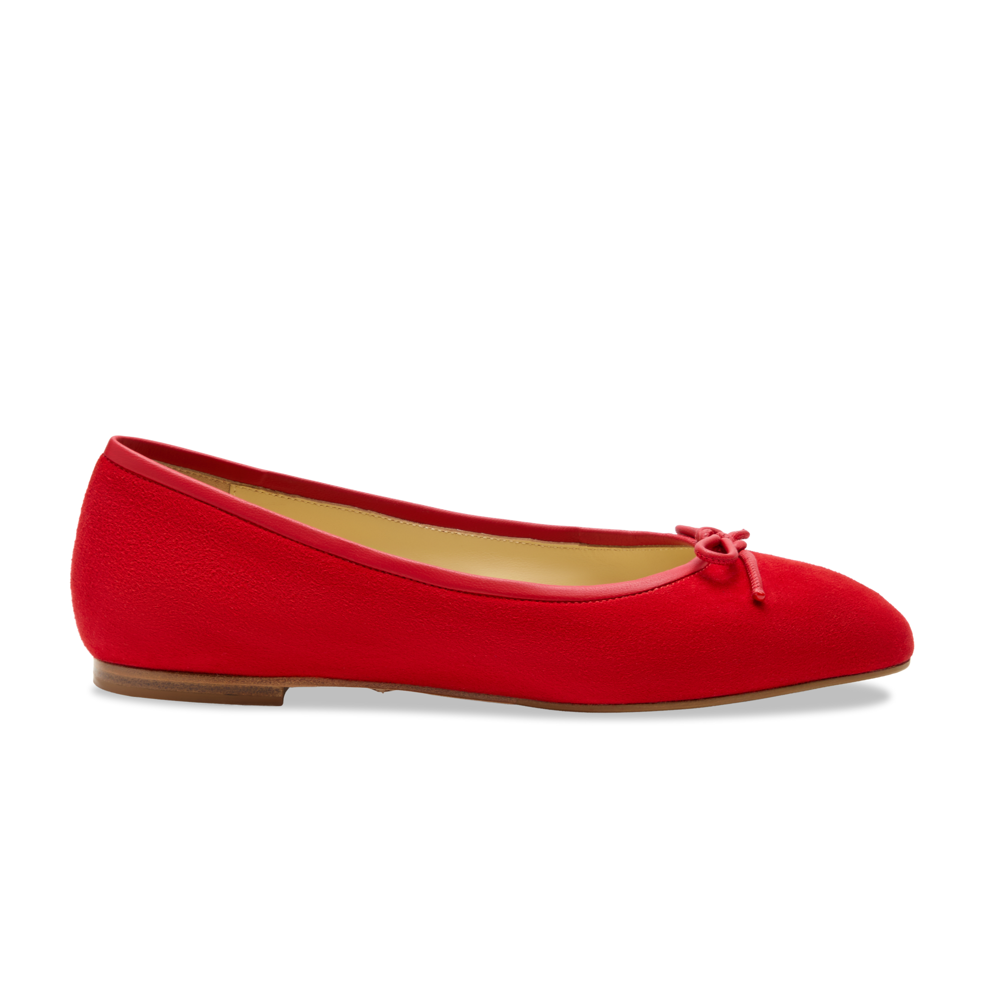 Perfect Ballet Flat in Lipstick Red Suede