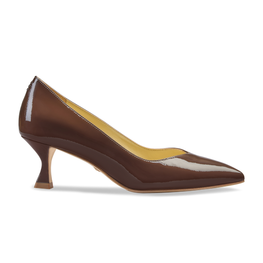 Perfect Kitten Pump 50 in Deep Mocha Patent