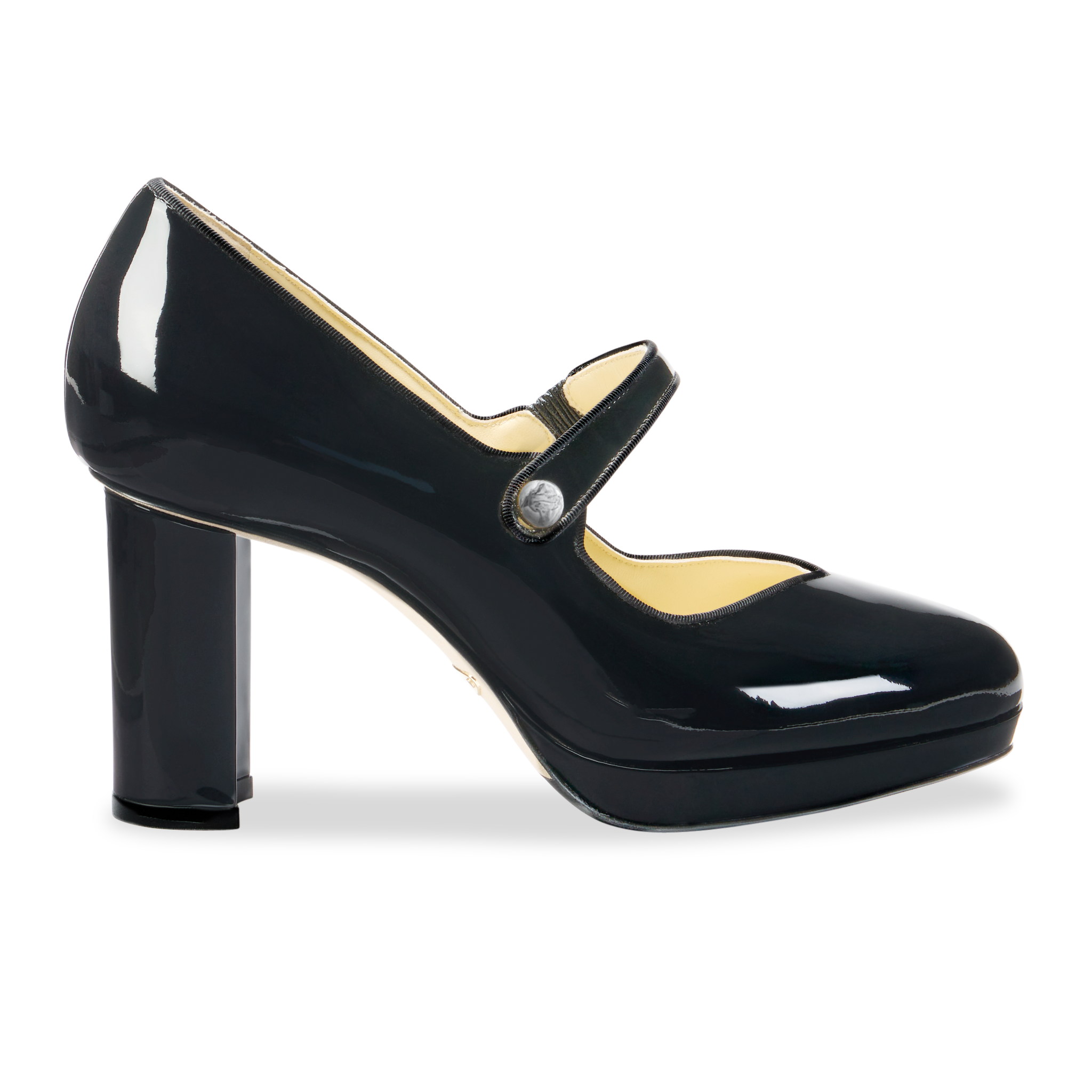 Black Punk Chunky Designer Platform Mary Janes Heels Shoes Women Patent  Leather Square Toe Goth High Heels Women Pumps | Fruugo KR