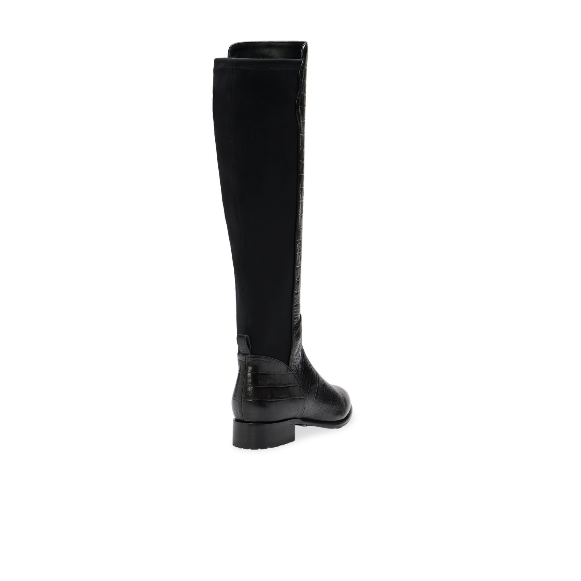 Perfect Stretch Boot 30 in Black Croc Embossed Leather
