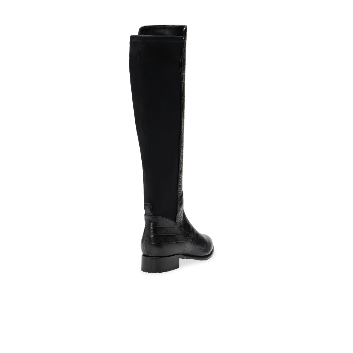 Perfect Stretch Boot 30 in Black Croc Embossed Leather